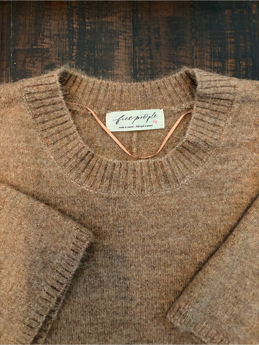 Free People Brown Melange Knit Sweater